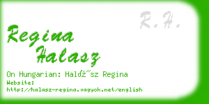 regina halasz business card